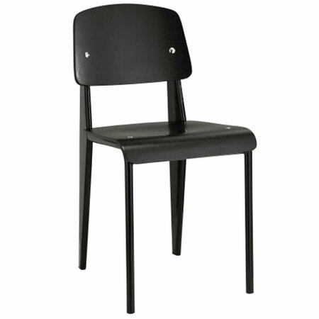 EAST END IMPORTS Cabin Dining Side Chair, Black Black EEI-214-BLK-BLK